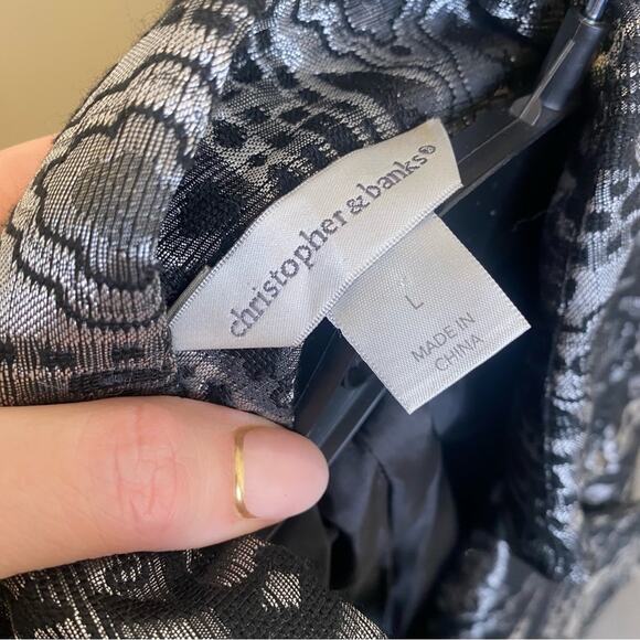 Christopher & Banks metallic silver and black jacket - Picture 2 of 8